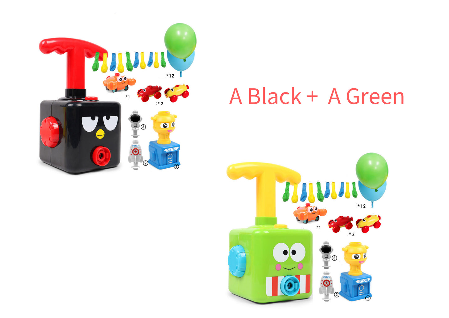 Power Balloon Launch Tower Toy Puzzle Education Inertia Air Power Balloon Car Science Experimen Toy For Children Gift