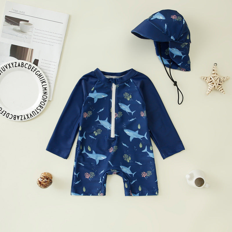 Jumpsuit Children's Swimsuit Hat Polyester