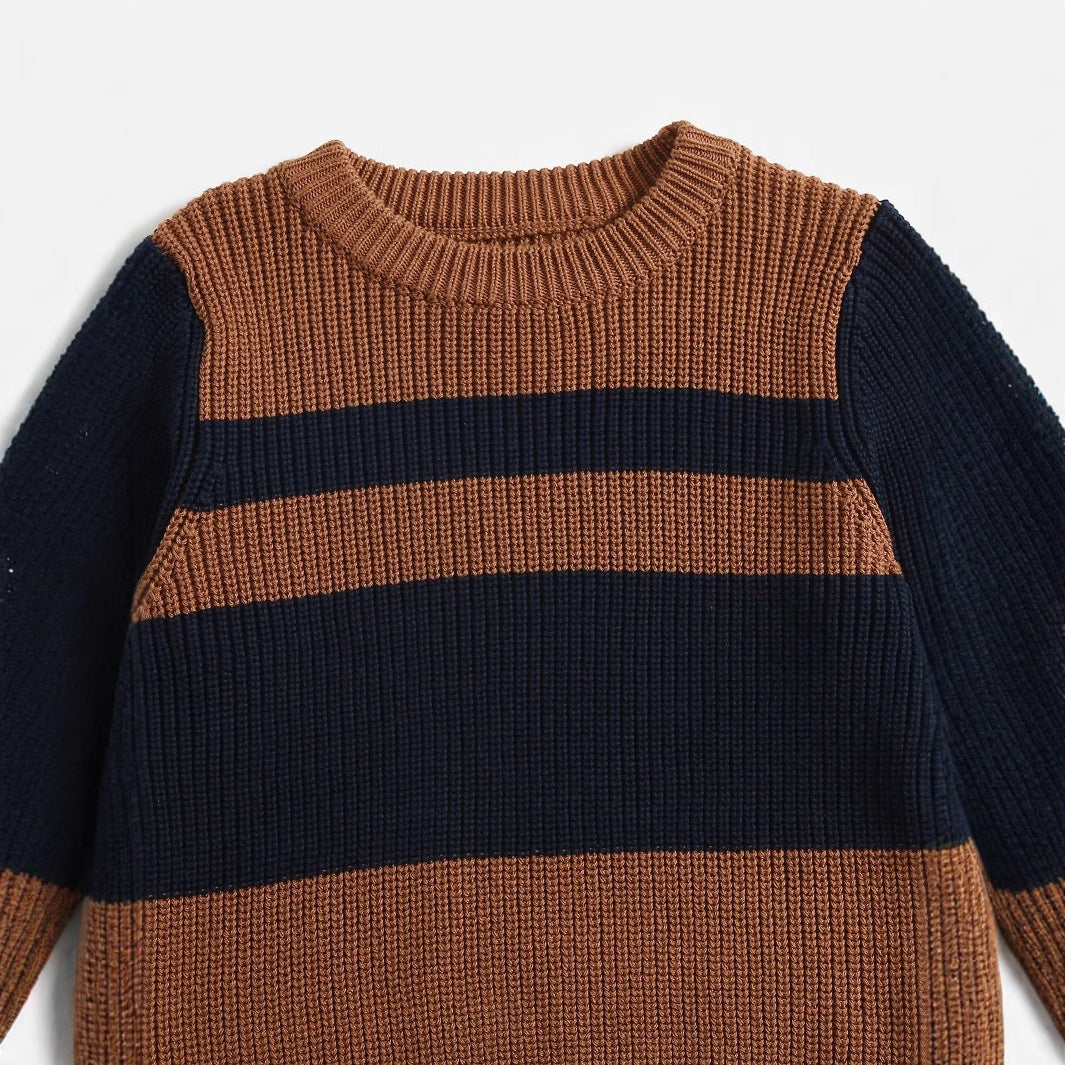 Boys' Chunky Knit Sweater - Soft & Warm Cable Knit Pullover For Toddler & Kids - Comfortable Winter Wear For Boys