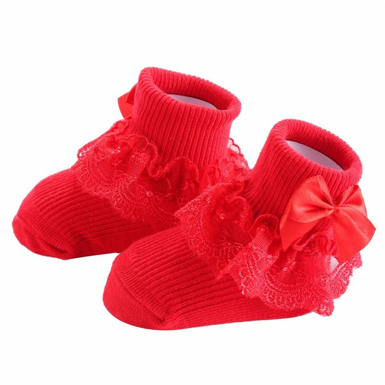 BOW LACE baby socks