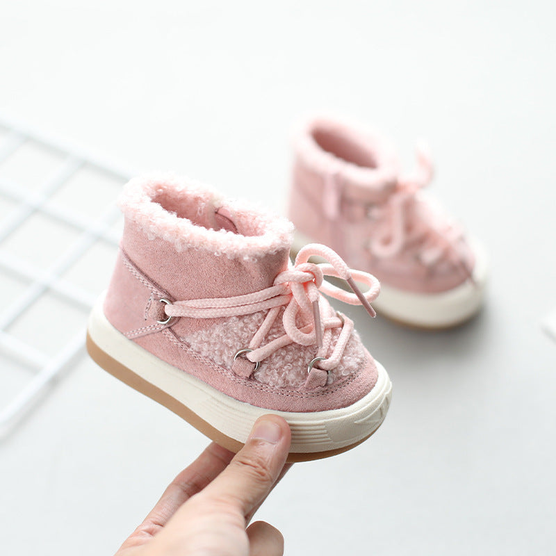 Plus Velvet Warm Korean Baby Cotton Shoes