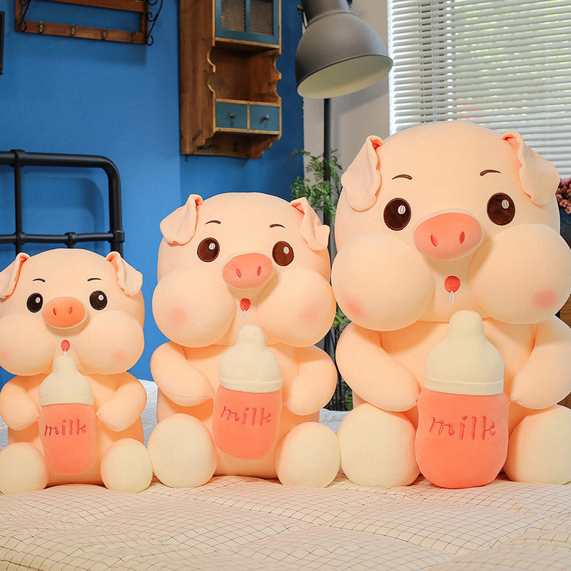 Baby Bottle Pig Ragdoll Plush Toy Doll