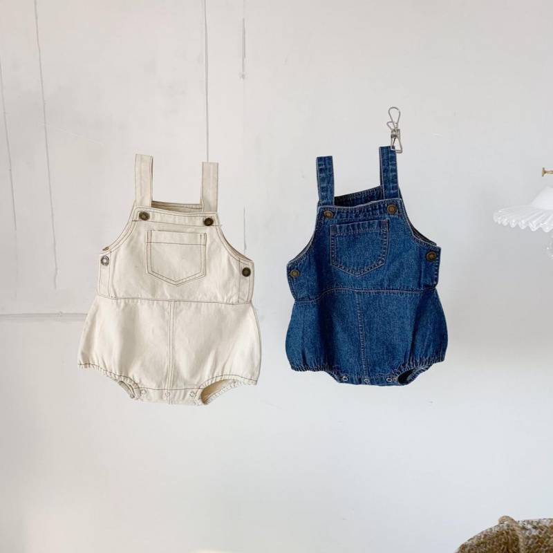 Bib Shorts All-match Korean Western Style Denim Jumpsuit