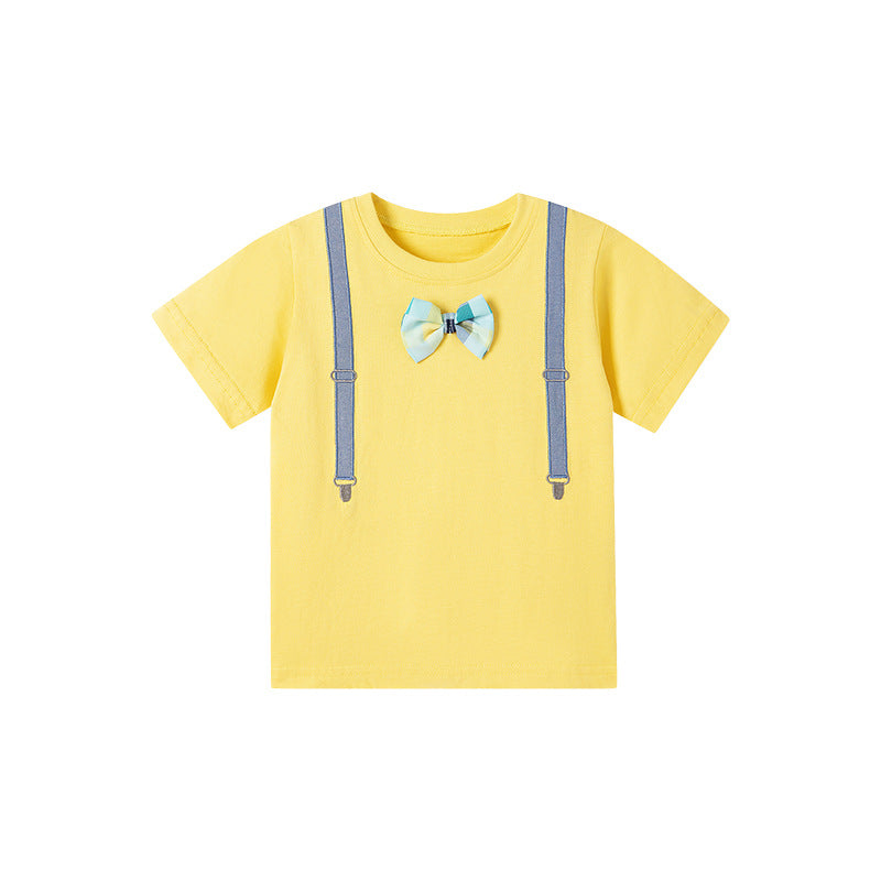 Cute Cotton Embroidered Short-Sleeve T-Shirt For Kids