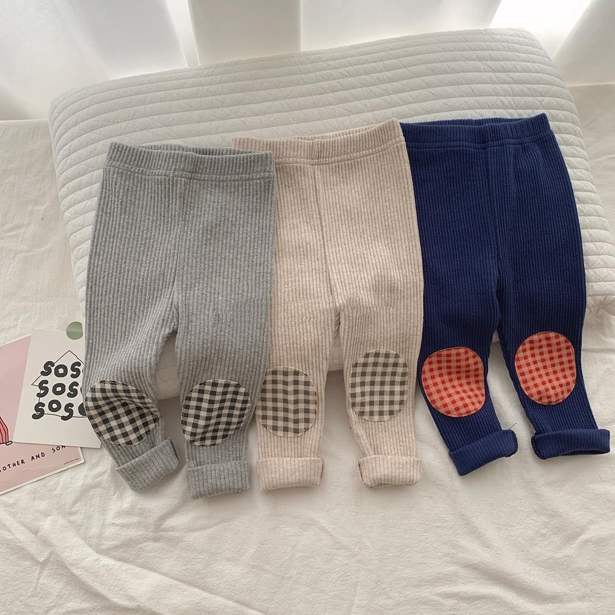 New Style Contrast Checked Leggings