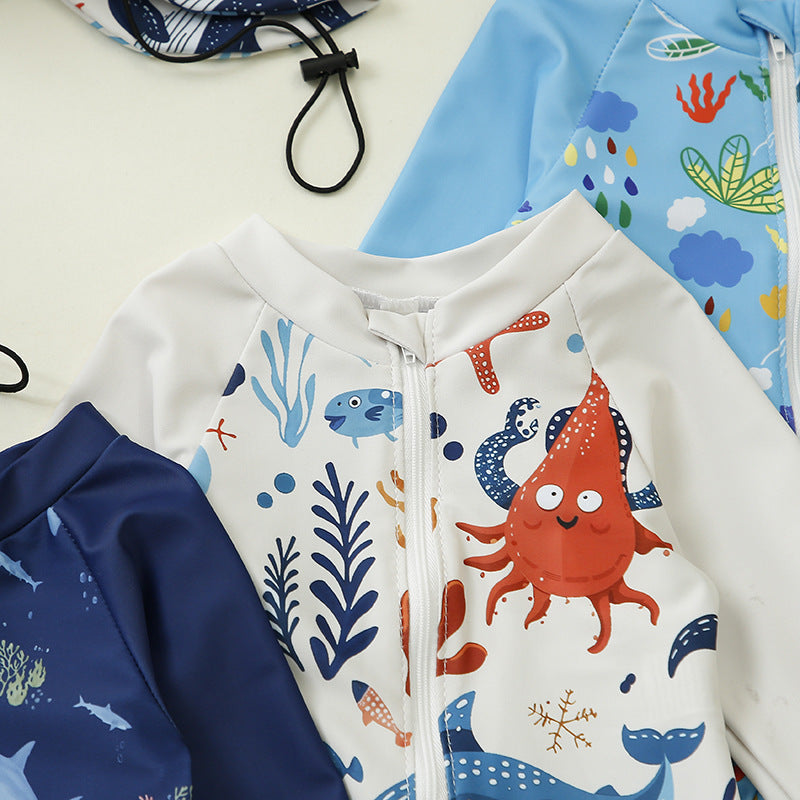 Jumpsuit Children's Swimsuit Hat Polyester