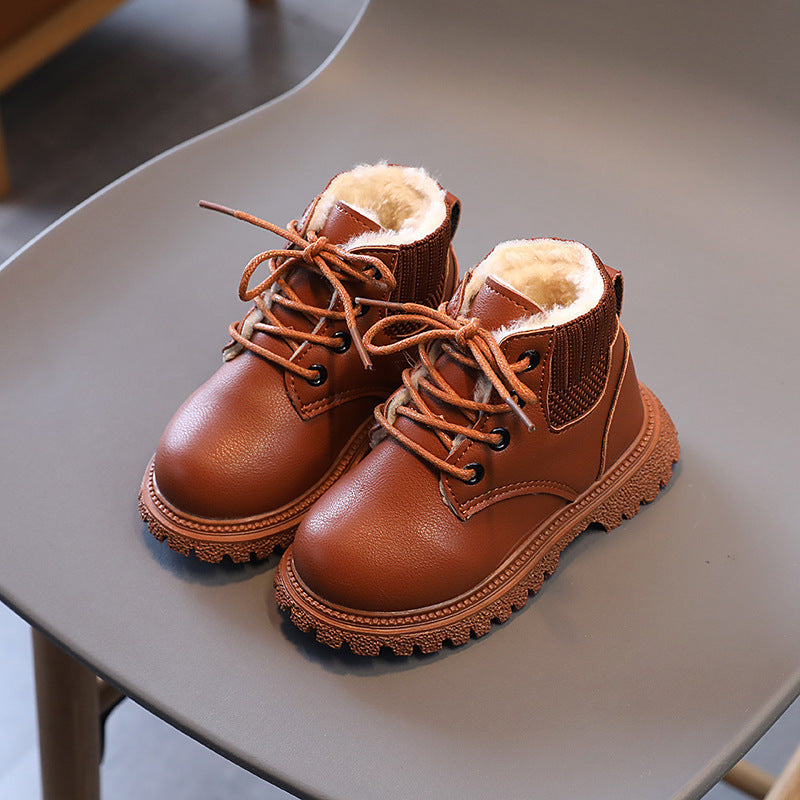 Botas para niños Martin Niños Cuero Bajo Algodón Algodón Niñas Bebé