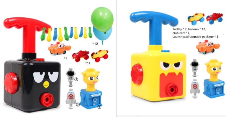 Power Balloon Launch Tower Toy Puzzle Education Inertia Air Power Balloon Car Science Experimen Toy For Children Gift