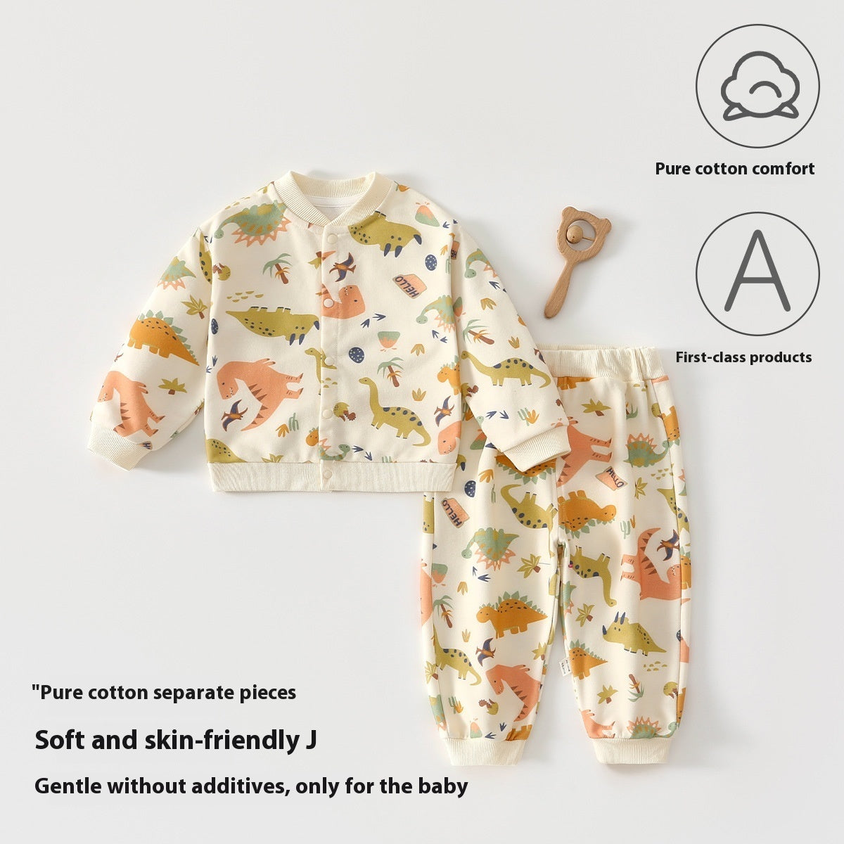 Pure Cotton Spring And Autumn Baby Split Sweater Children's Suit Boys