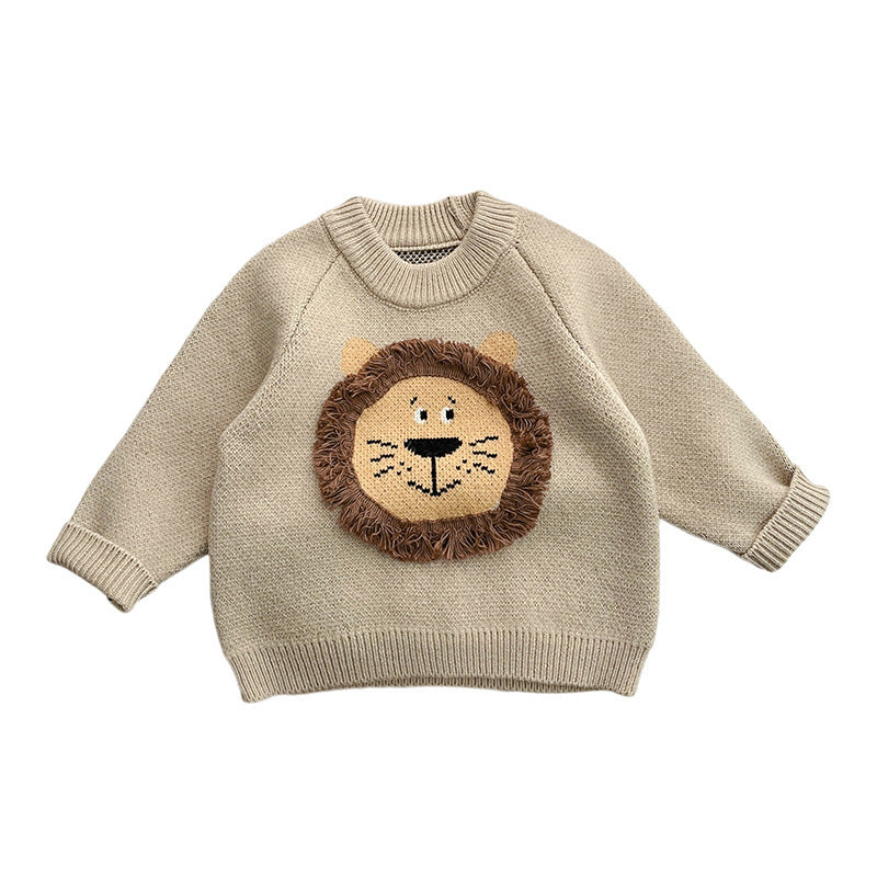 Boys' Korean Style Western Style Pullover Sweater