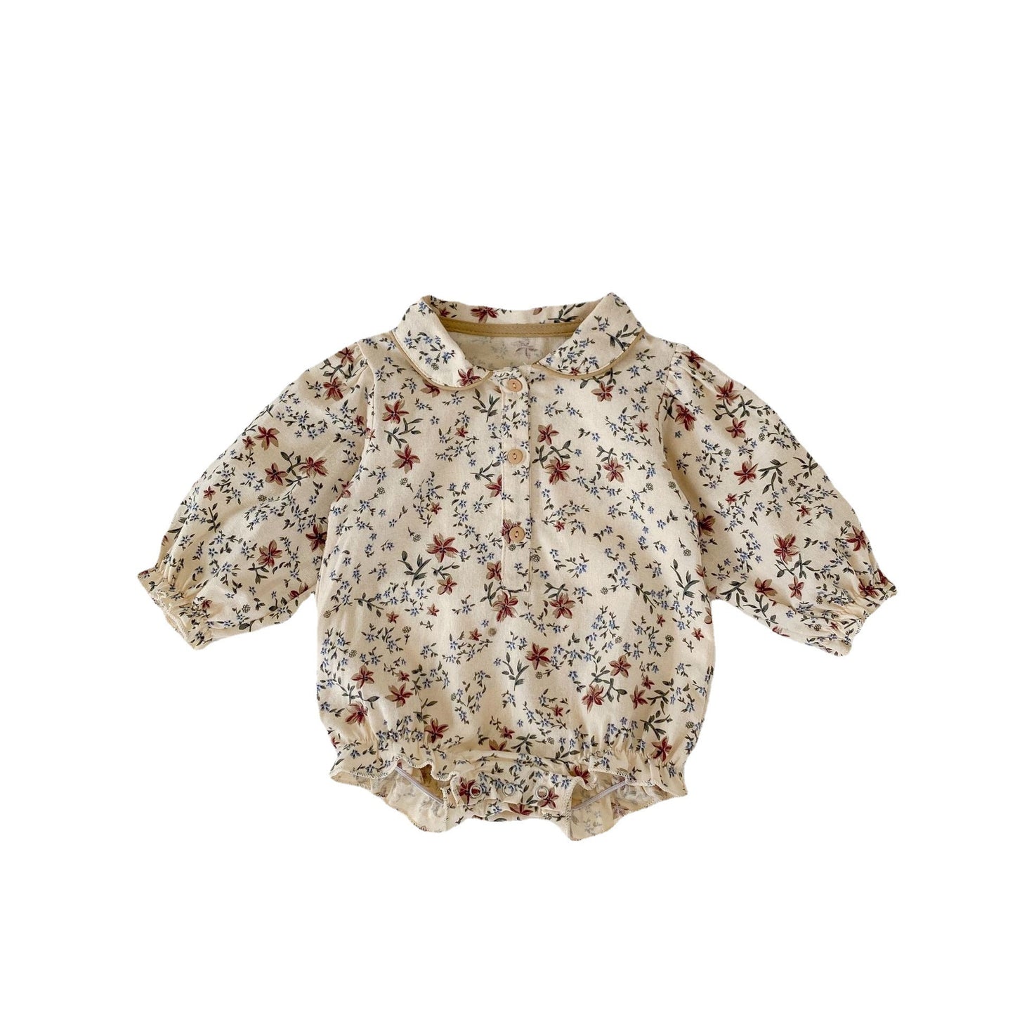 Baby Girl Cotton Print Romper Triangle Jumpsuit