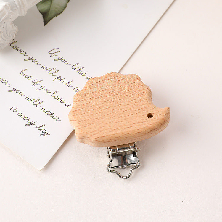 Stainless Steel Beech Animal Pacifier Clip