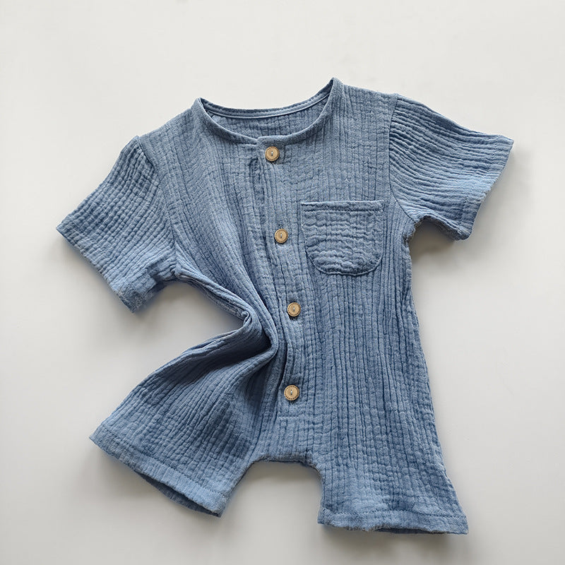 Fashion Casual Infant Summer Short-sleeved Rompers