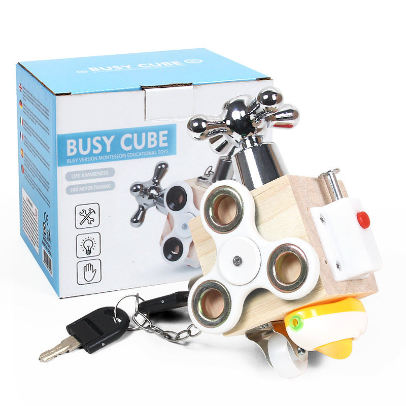 Amazon Children's Montessori Life Busy Block Baby Enlightenment Early Education Teaching Aids Educational Unlocking Toy Busy Board