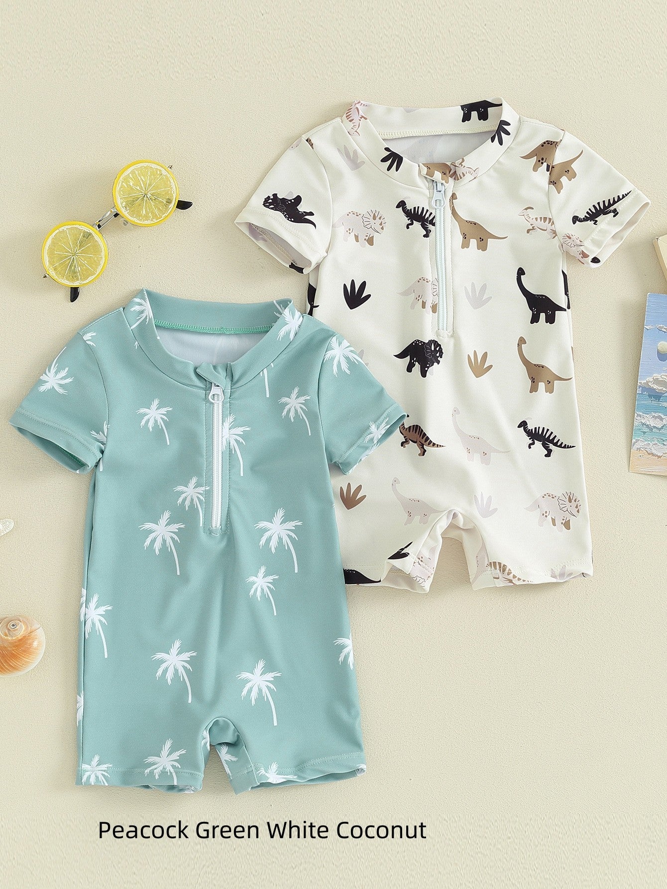 Traje de baño infantil con estampado de cocoteros