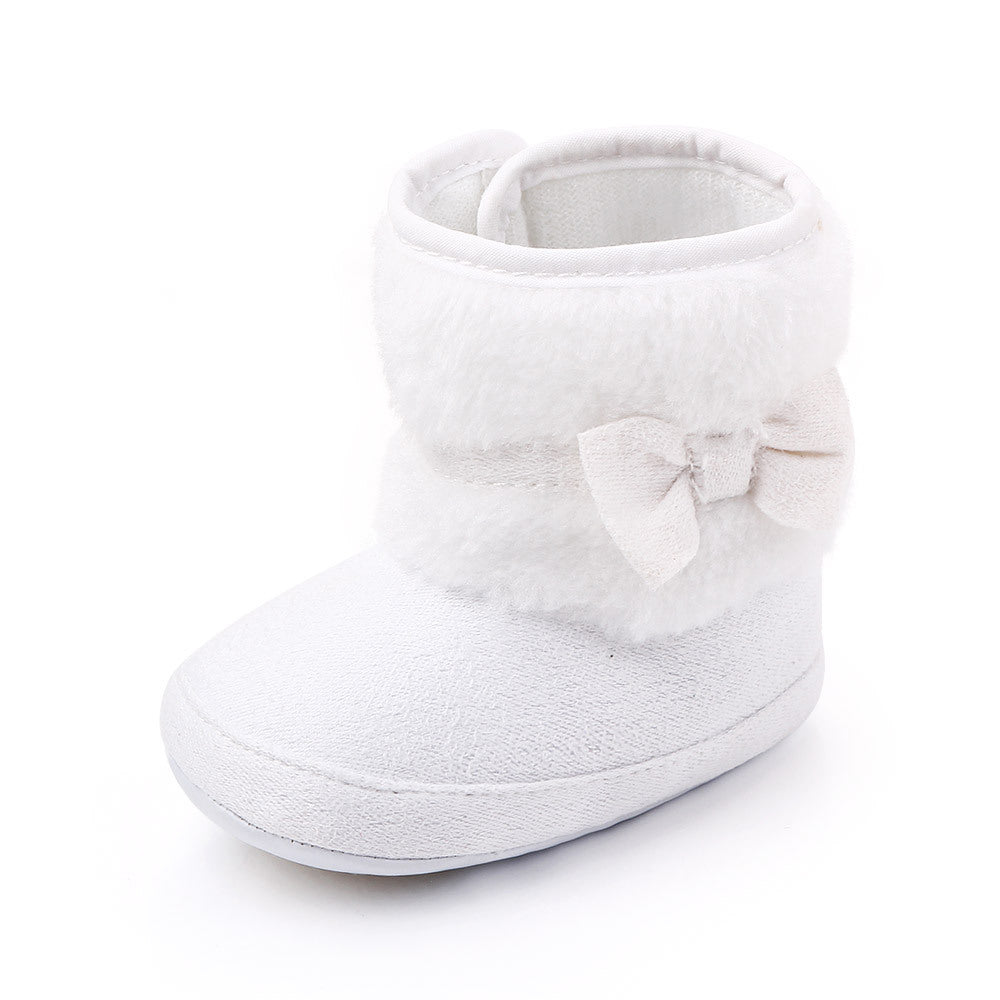 Bowknot High Top Soft Soled Baby Cotton Shoes