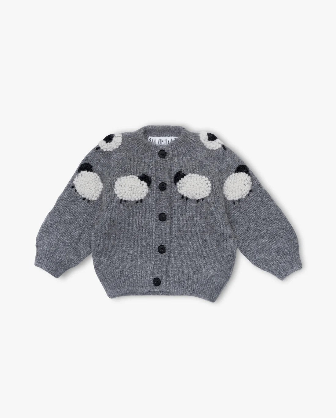 Wool Blend Heavy Embroidery Long-sleeve Cardigan Sweater