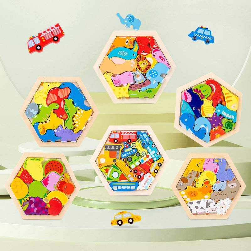 Children's Animal Fruit Creative Three-dimensional Puzzle Puzzle Educational Toys