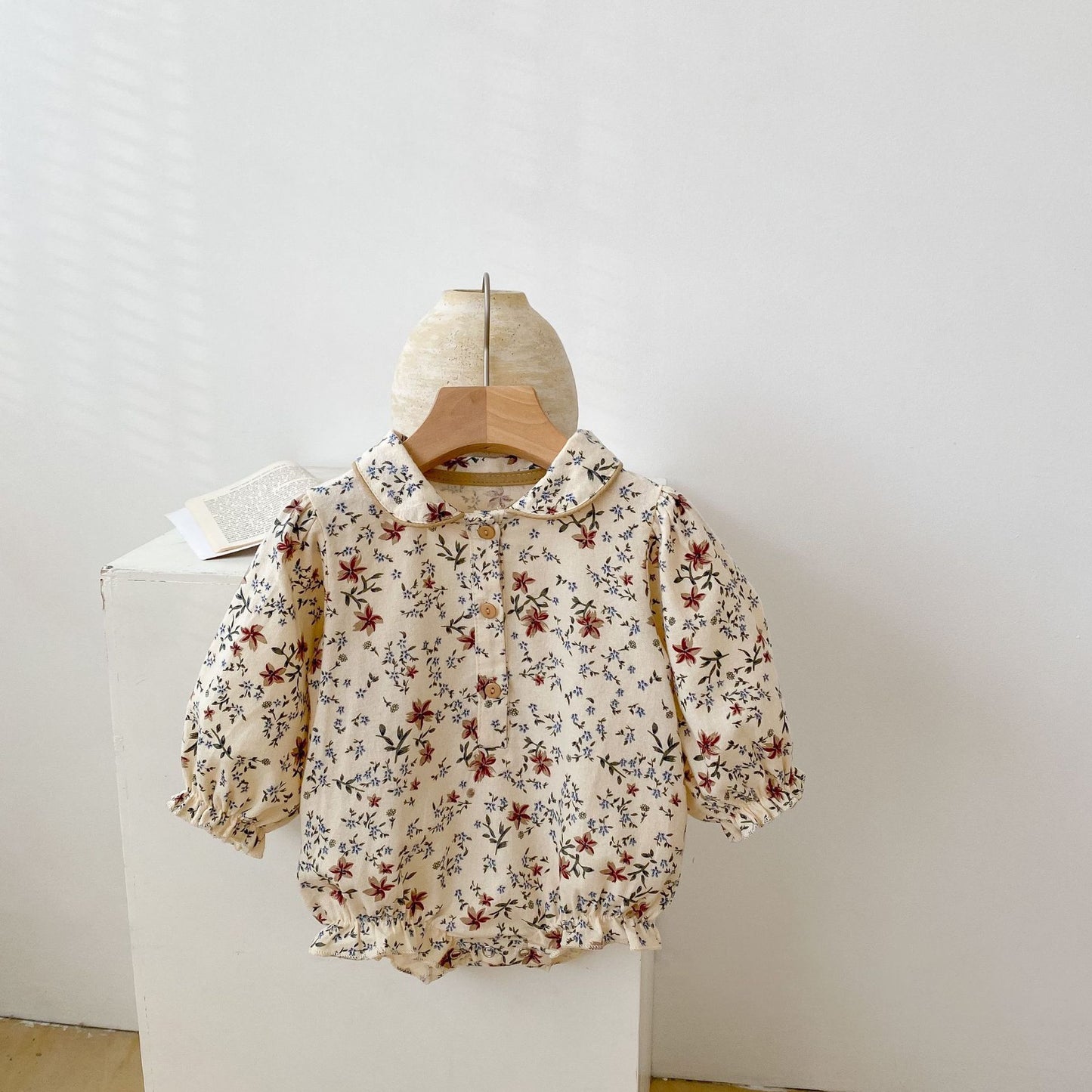 Baby Girl Cotton Print Romper Triangle Jumpsuit