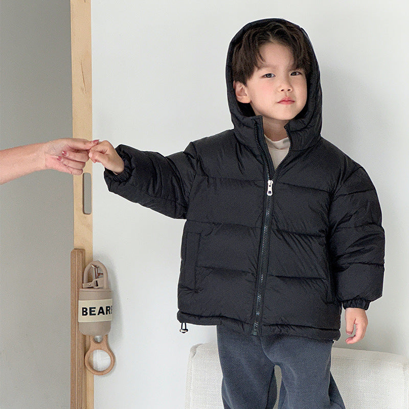 Winter Boys And Girls Thickened Hooded Down Jacket