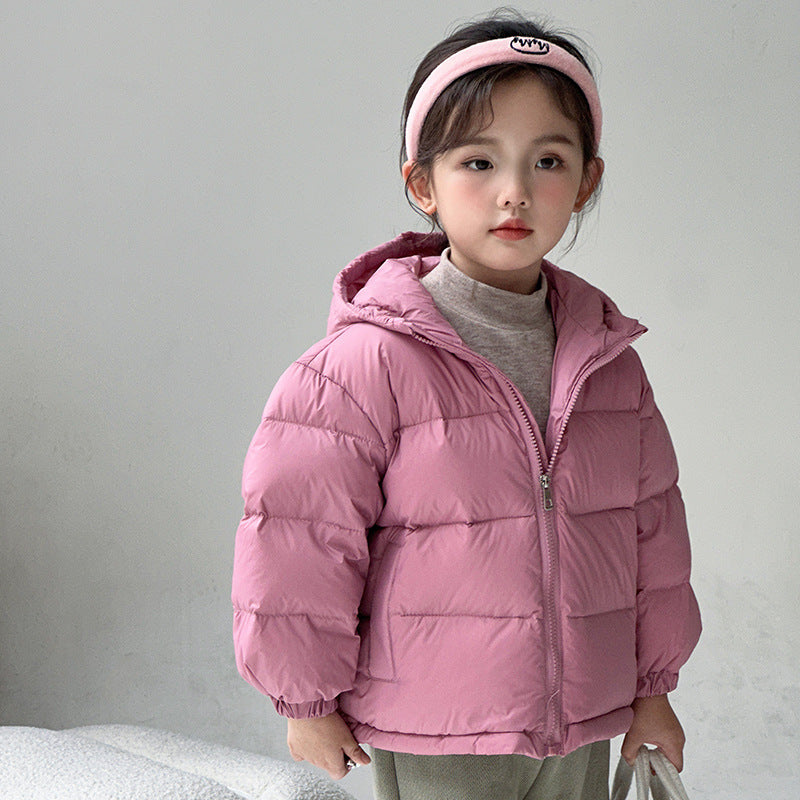 Winter Boys And Girls Thickened Hooded Down Jacket