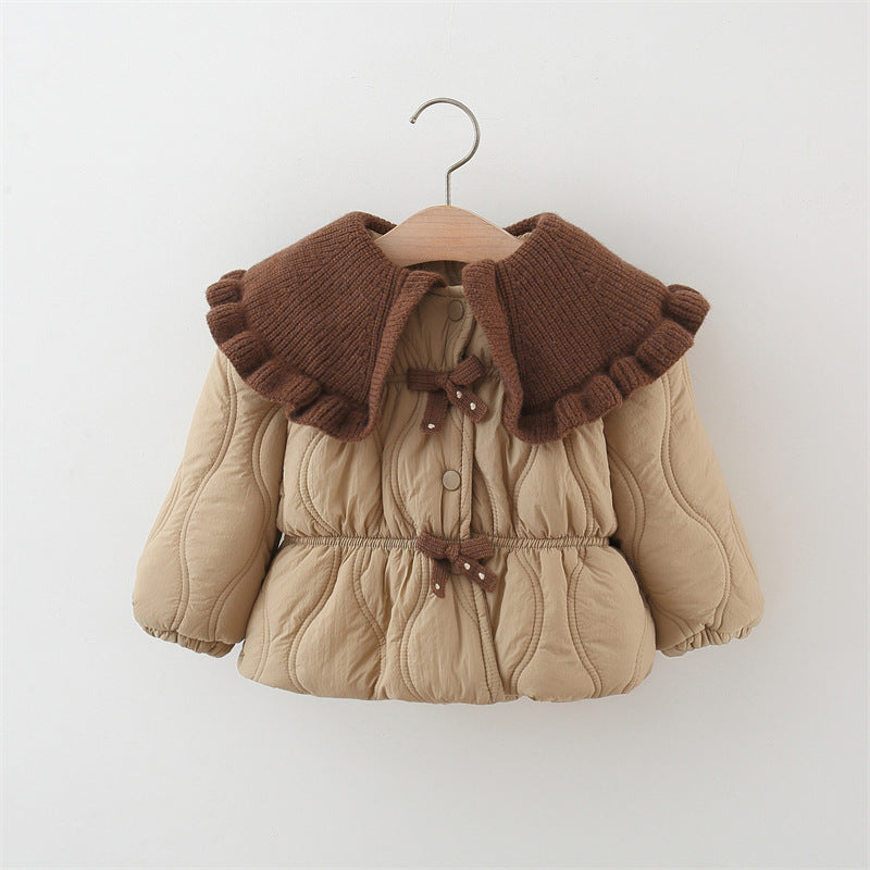 Winter Thick Cotton-padded Coat Girl Thermal Children's Clothing Top