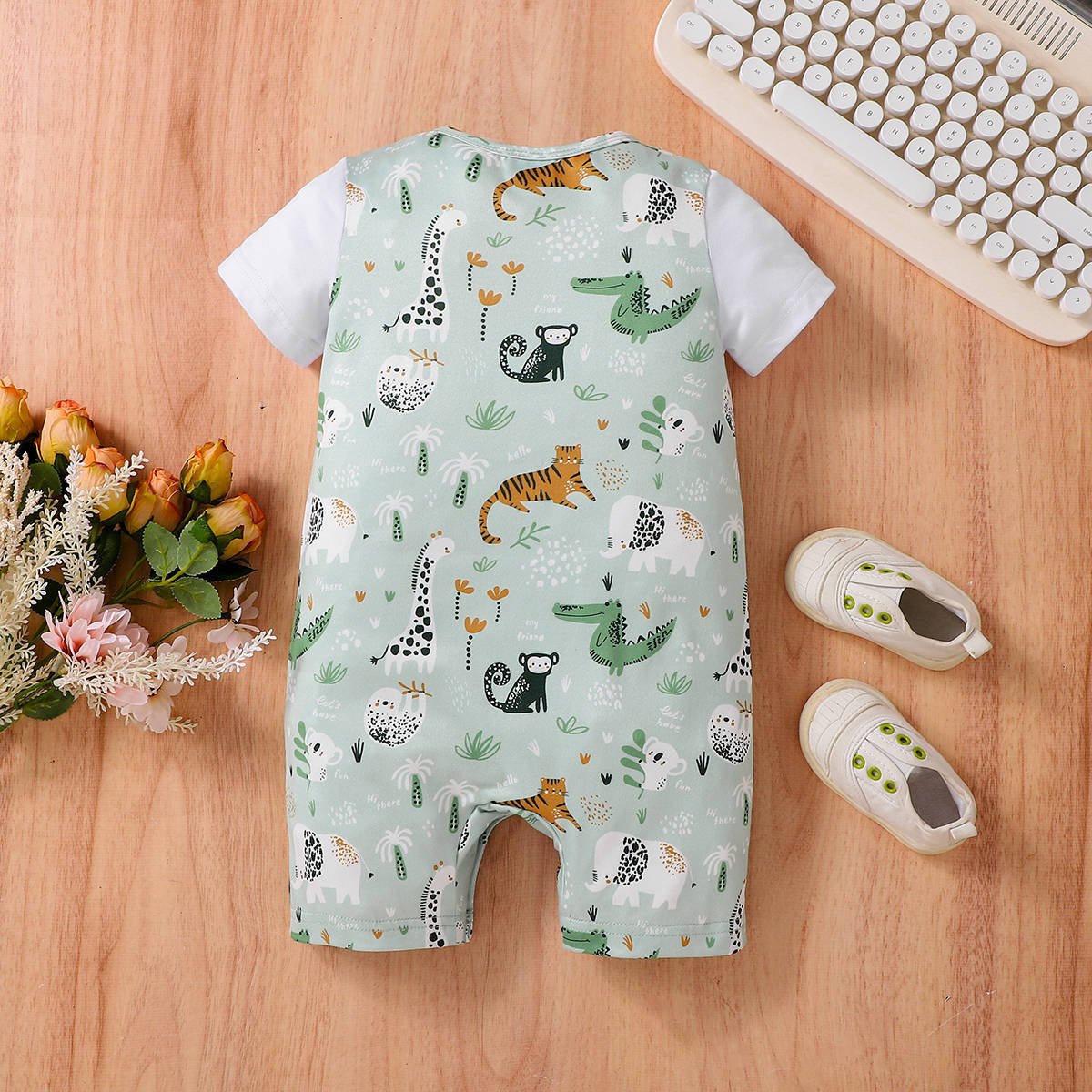 Boys Fashion Summer Short Sleeve Rompers