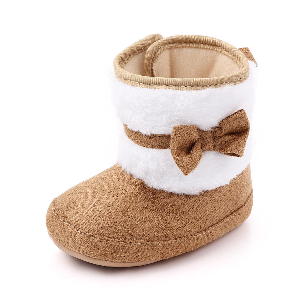 Bowknot High Top Soft Soled Baby Cotton Shoes