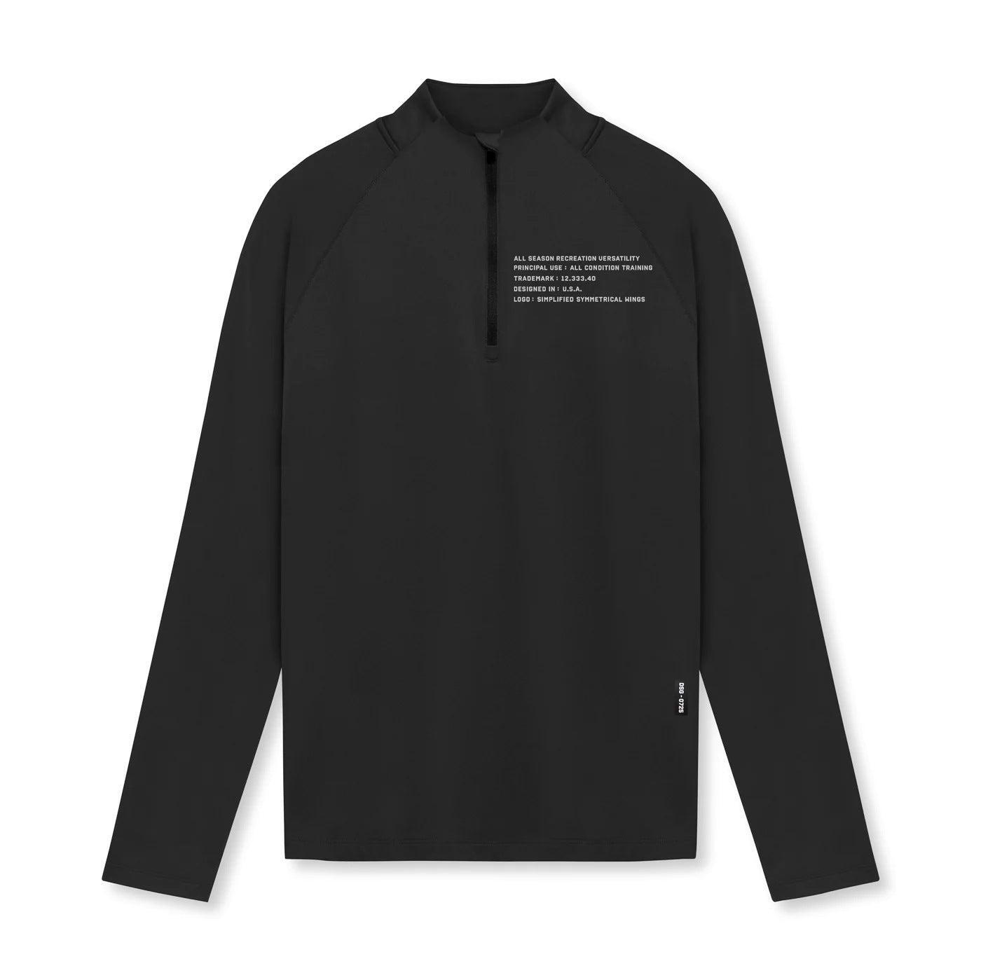 Men's Small Turtleneck Slim-fit Half Zipper Training Long Sleeve T-shirt