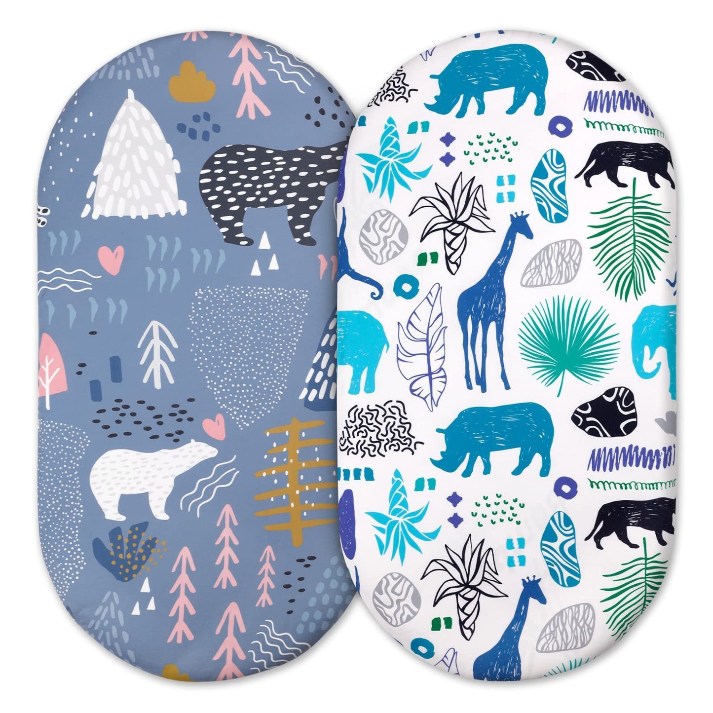 Baby Cradle Fitted Sheet Elastic Printing Baby Caring Table Changing Cover