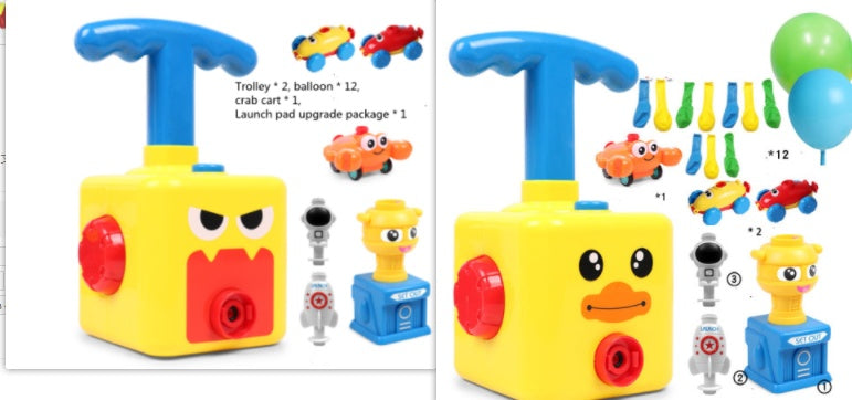 Power Balloon Launch Tower Toy Puzzle Education Inertia Air Power Balloon Car Science Experimen Toy For Children Gift