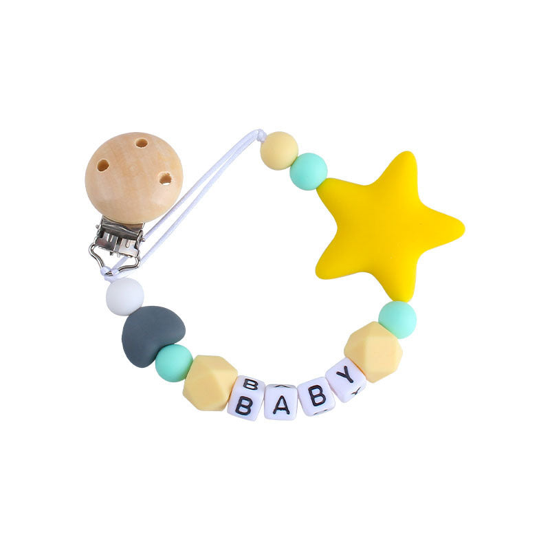 Five-pointed Star Teether Pacifier Chain Toy