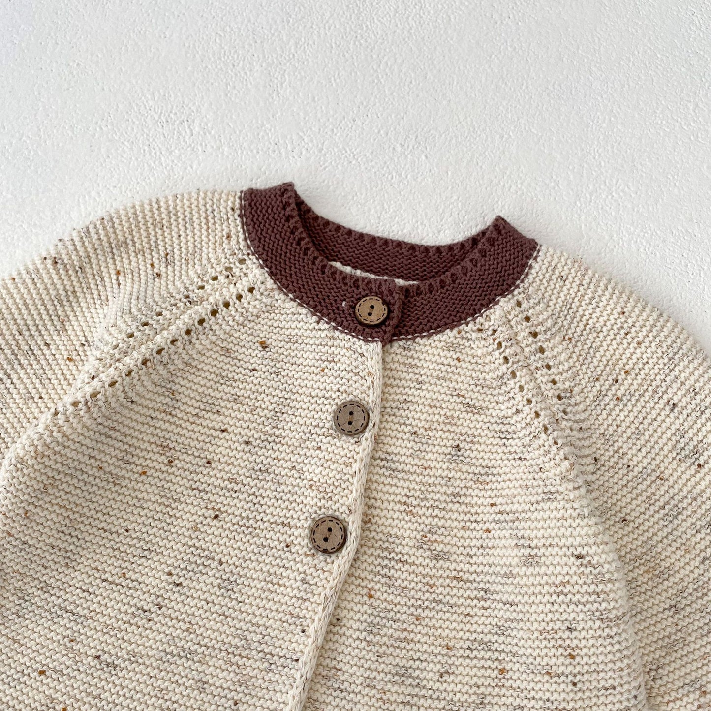 Baby Dot Yarn Ruffled Knitted Cardigan Coat Knitted Bell-bottom Pants