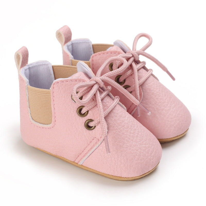 Spring And Autumn Baby Soft Bottom High-top Casual Toddler Shoes For 0-1 Years Old