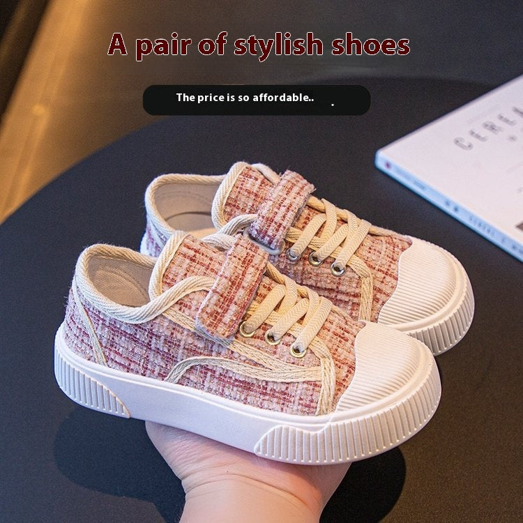 Children's Canvas Soft Bottom Casual Sports Skate Shoes