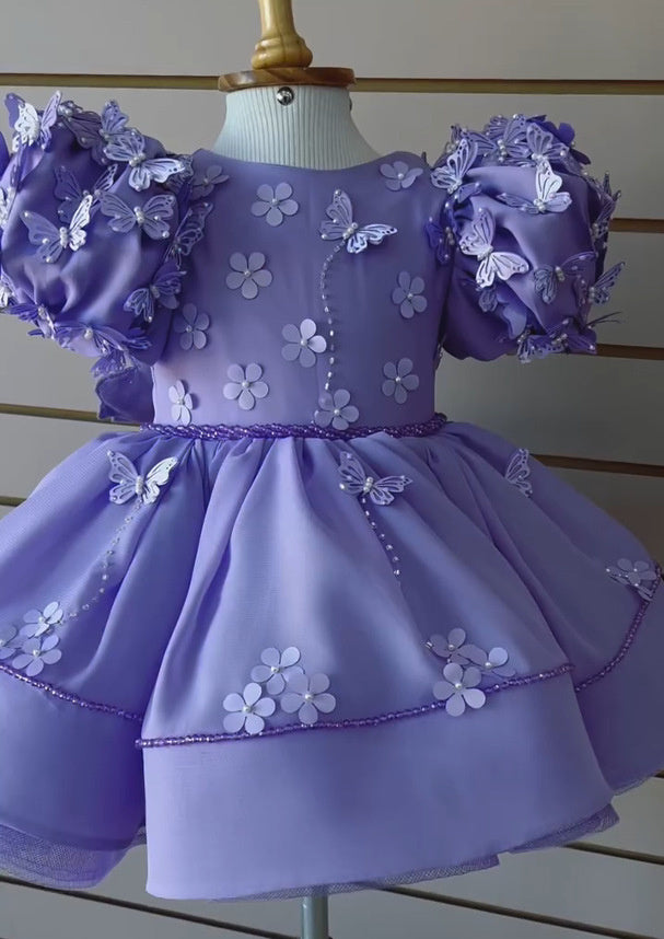 Little Girl Birthday Full-year Evening Dress Piano Performance Costume Girl