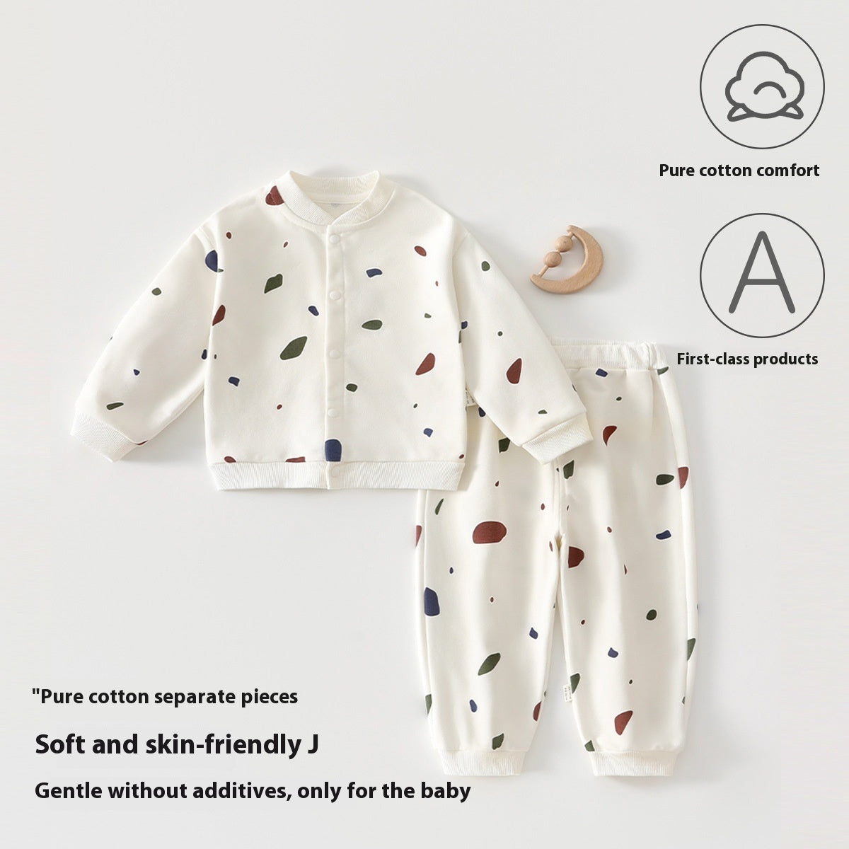 Pure Cotton Spring And Autumn Baby Split Sweater Children's Suit Boys