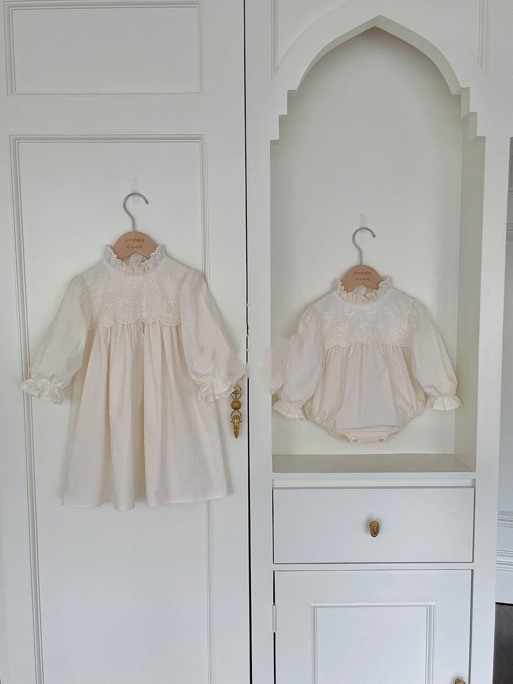 Crawling Suit Baby Lace Stand-up Collar Jumpsuit Girl's Dress