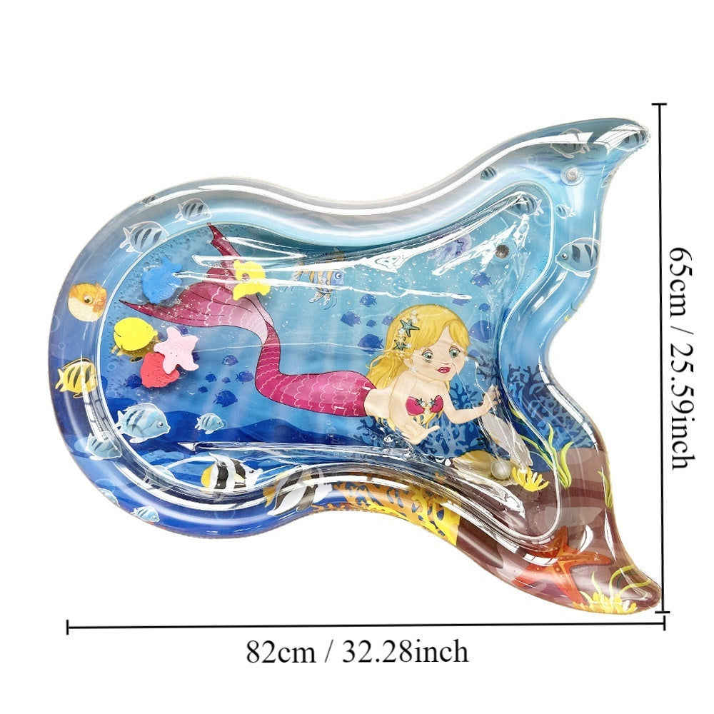 Children's Inflatable Marine Animal Racket Water Cushion Baby Crawling Racket Water Bag Racket Water Cushion Climbing Pad