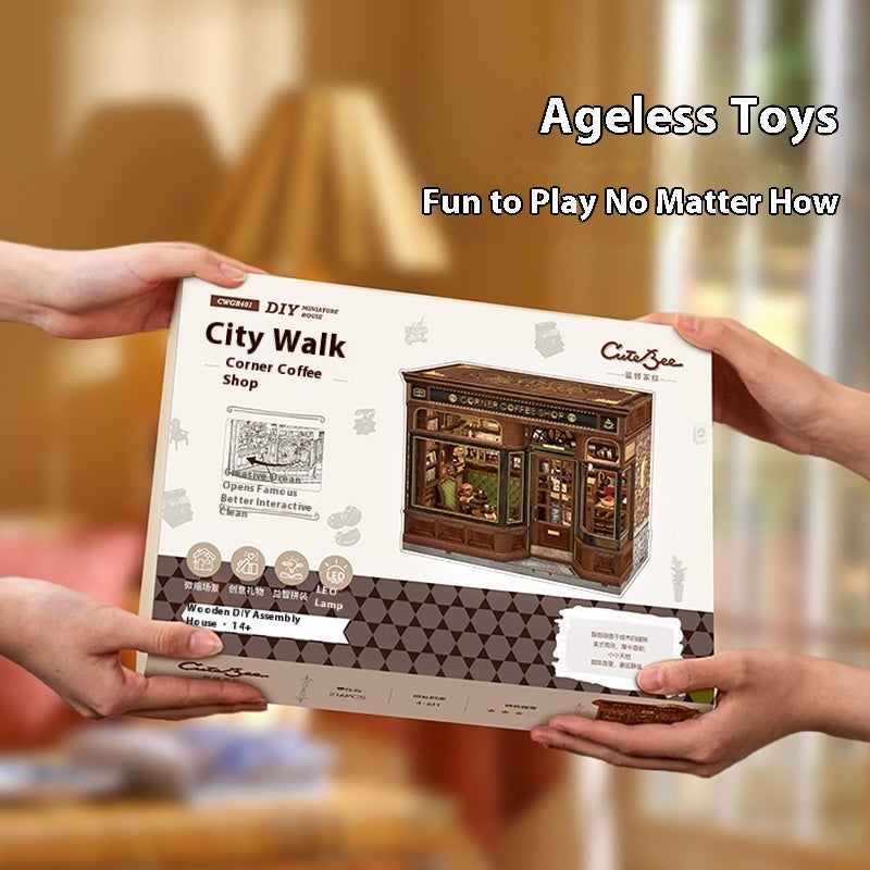 Miniature Scene Model DIY Assembled Handmade 3D Cottage Toy