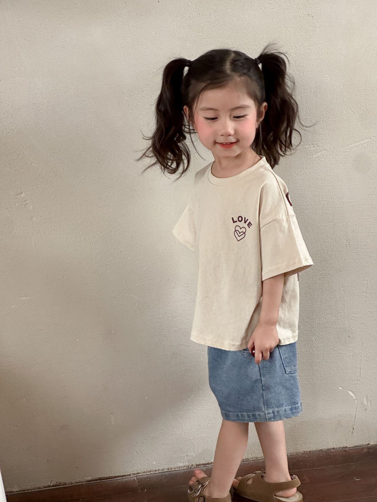 Children's Short-sleeved T-shirt Girls' Cotton Summer