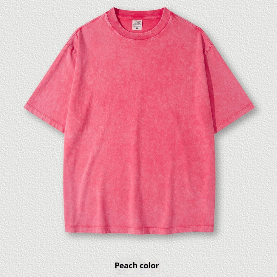 Washed Round Neck Short Sleeve Batik Children's T-shirt