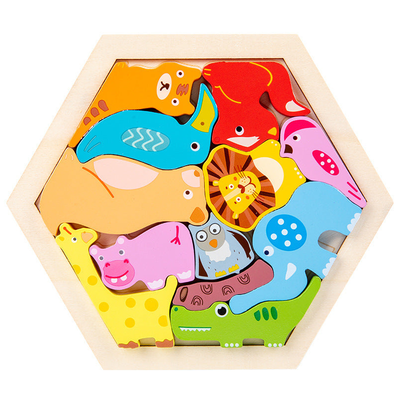 Children's Animal Fruit Creative Three-dimensional Puzzle Puzzle Educational Toys