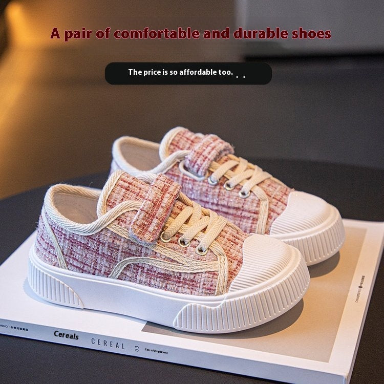 Children's Canvas Soft Bottom Casual Sports Skate Shoes