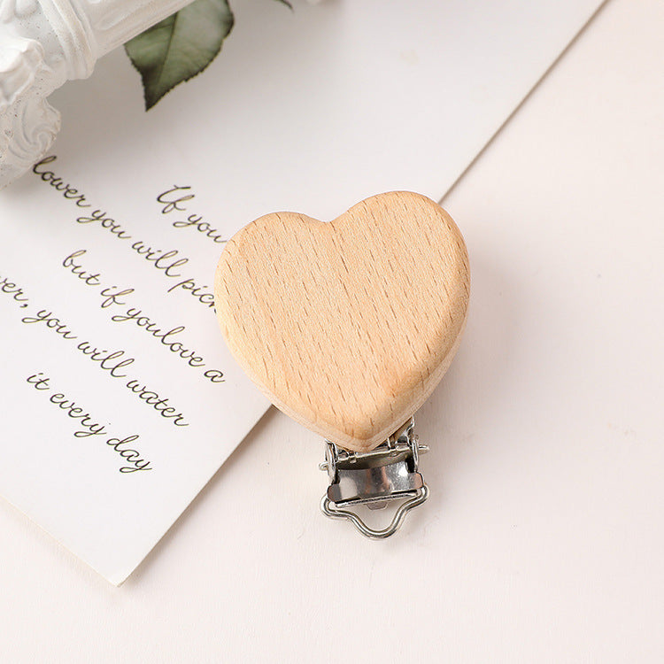 Stainless Steel Beech Animal Pacifier Clip