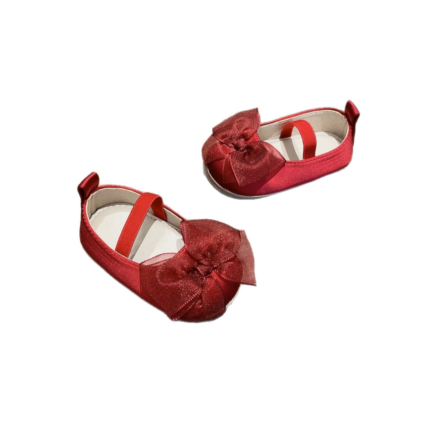 Princess Toddler Soft Bottom Pumps Bow Velcro Small Fabric Shoes