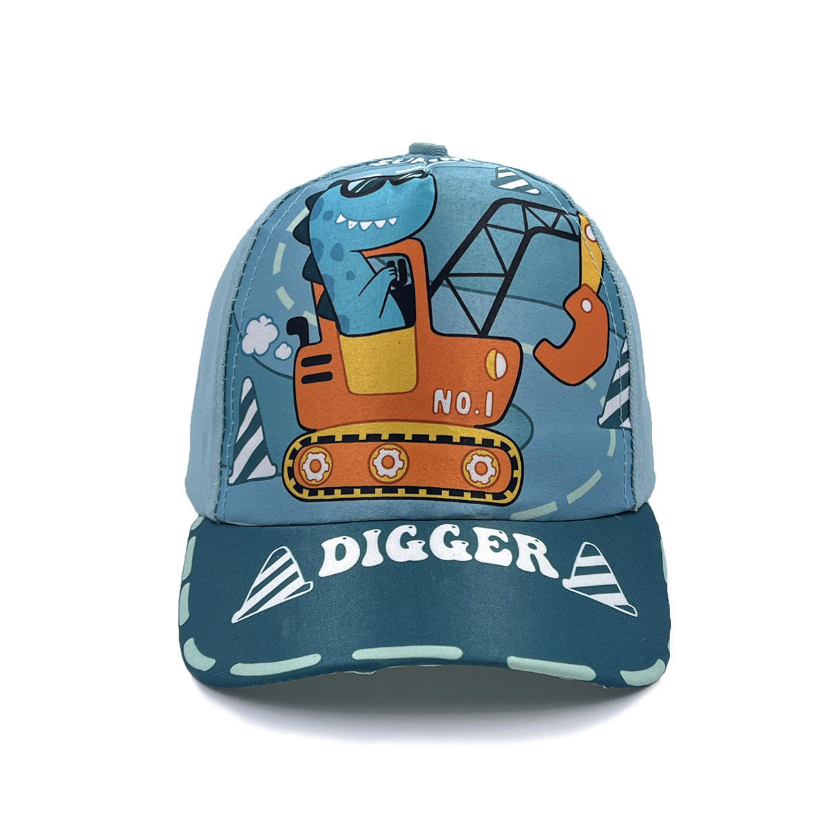 Cartoon Children's Baseball Cap For Engineering Vehicle Excavator