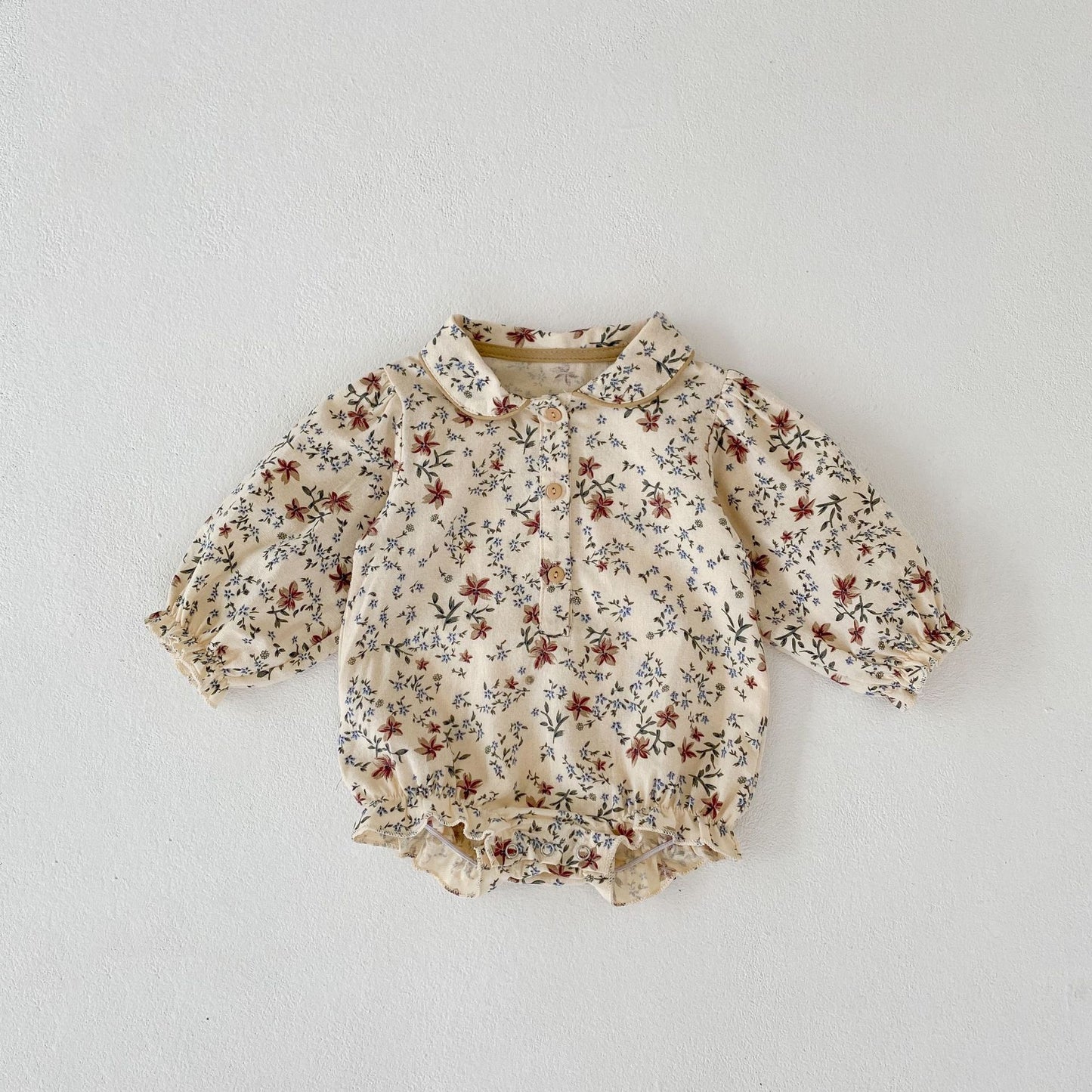 Baby Girl Cotton Print Romper Triangle Jumpsuit