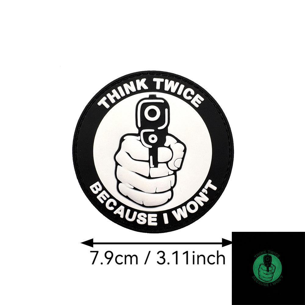 THINK TWICE BECAUSE I WON'T THINK TWICE Before Chapter PVC Flexible Glue Armband