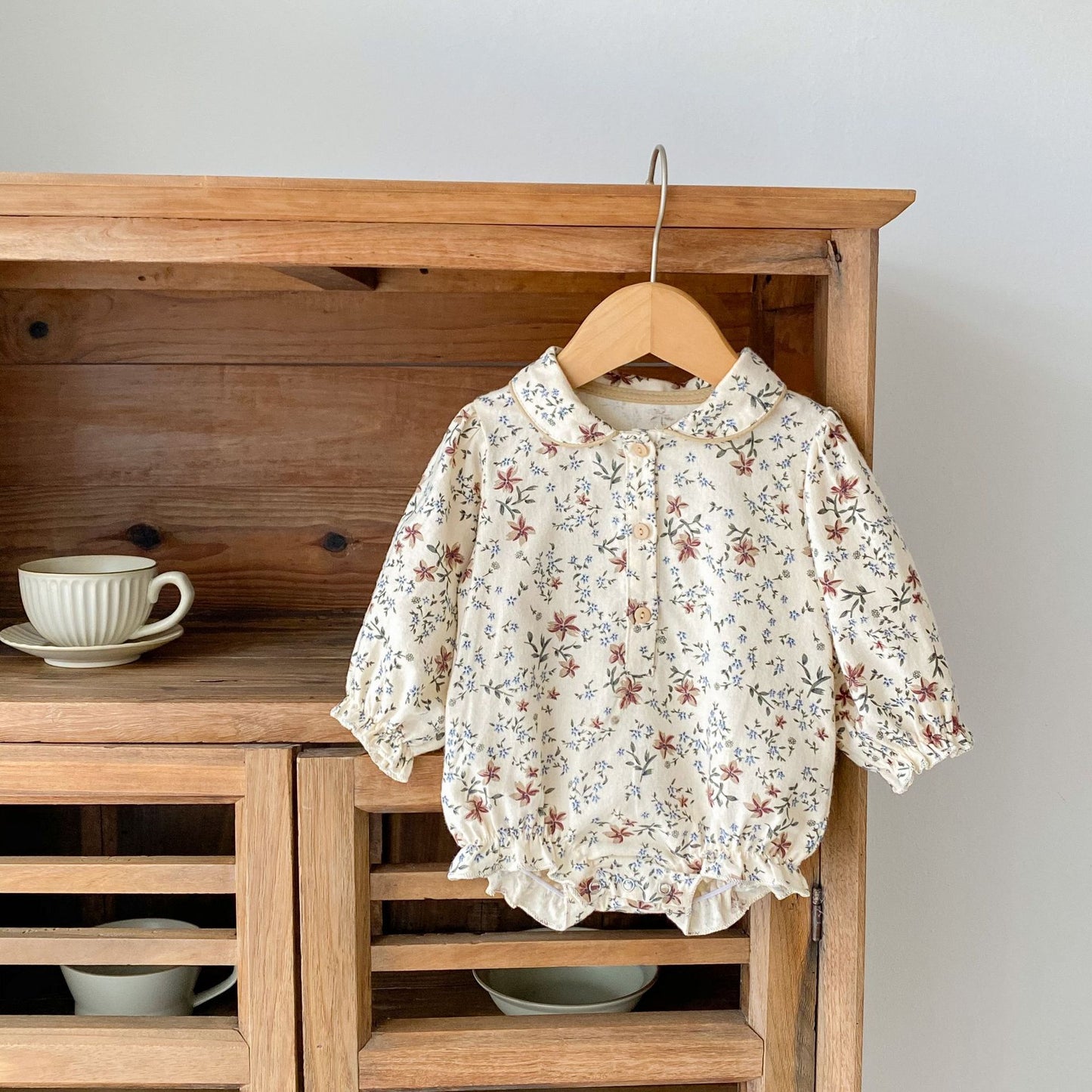 Baby Girl Cotton Print Romper Triangle Jumpsuit